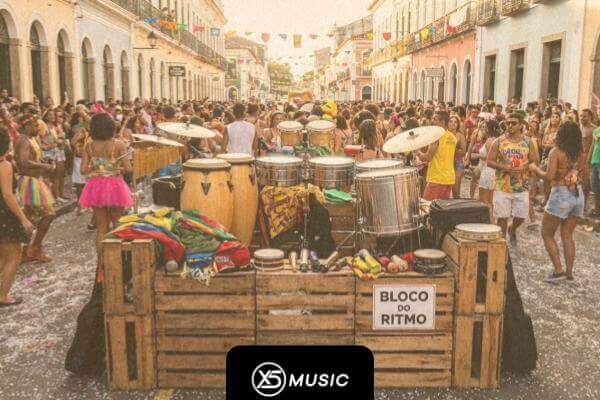 Kit de percussão profissional para o Carnaval